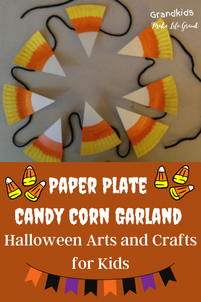 Paper plate and corn garland
