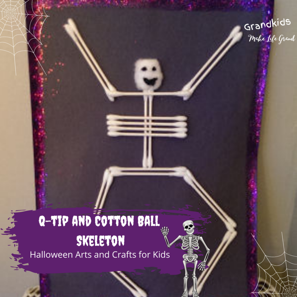 Q-tip and cotton ball skeleton