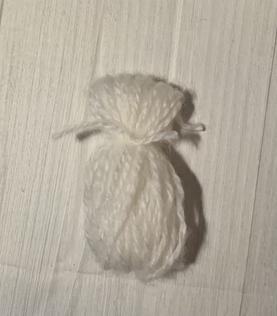 White yarn folded