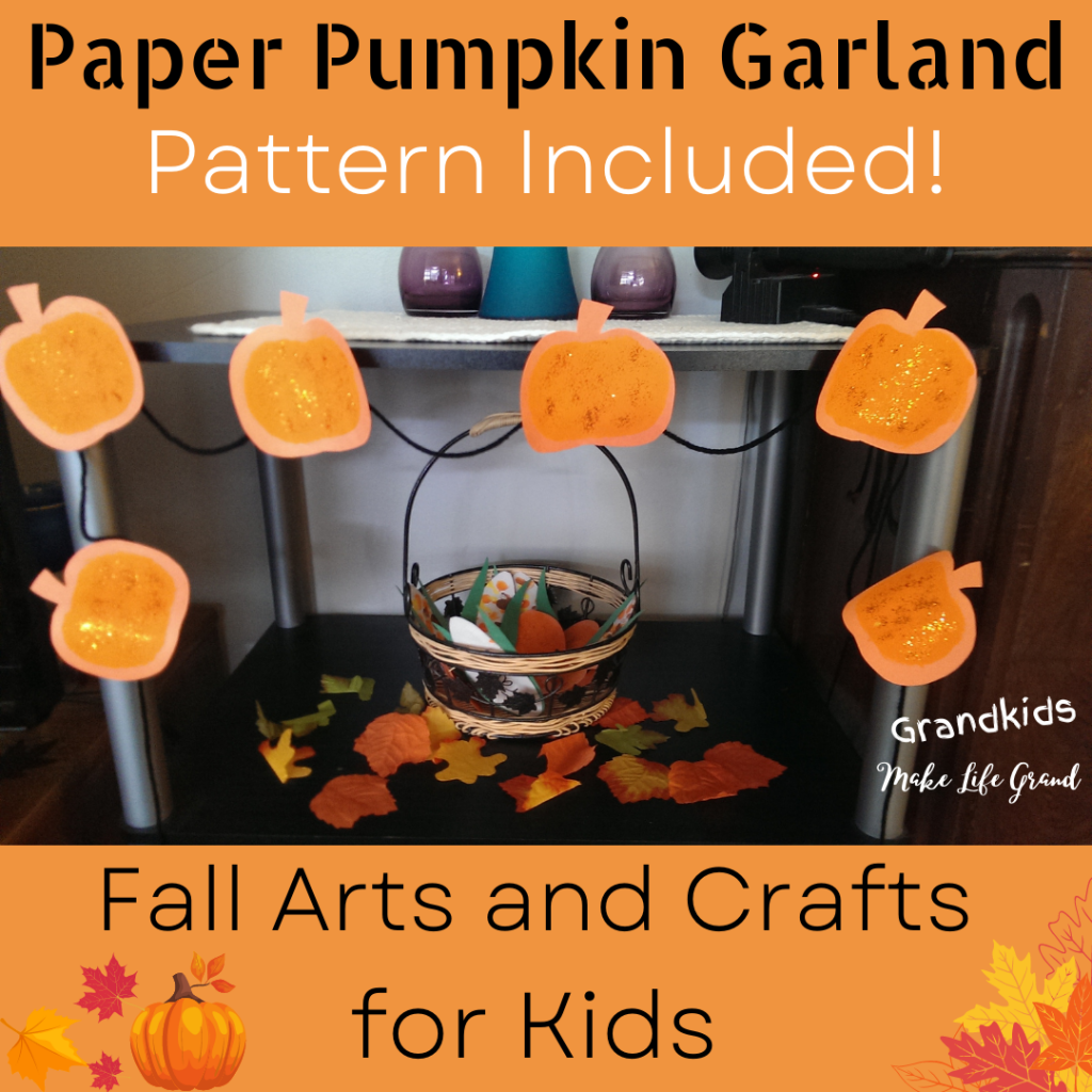 Paper Pumpkin glitter Garland
