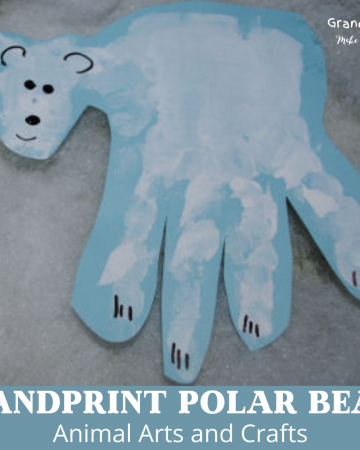 Take your handprint and make it into a polar bear.